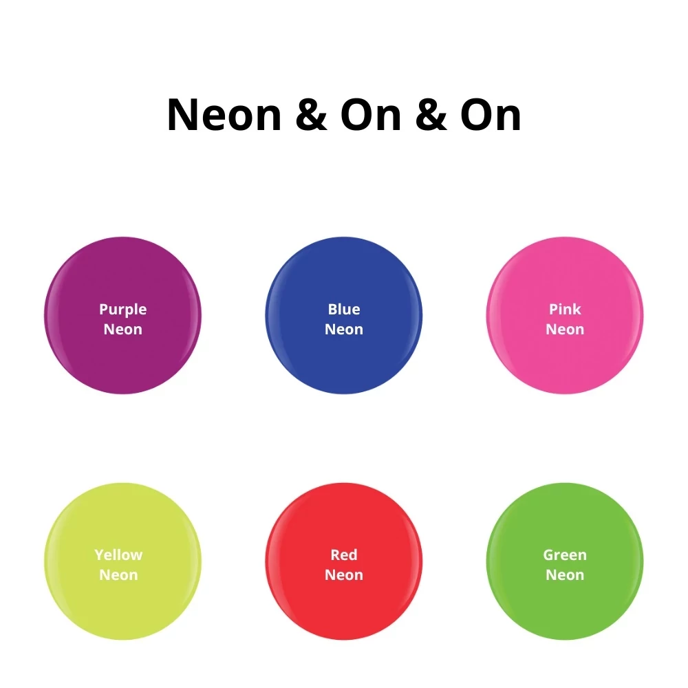 Gelish lakier hybrydowy w kremie paleta Neon & On & On - obrazek 2