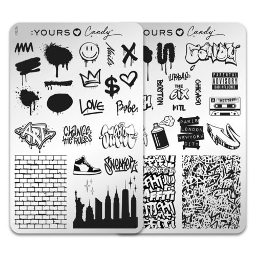 Blaszka do stempli :YOURS - Graffiti Alley  - dwustronna