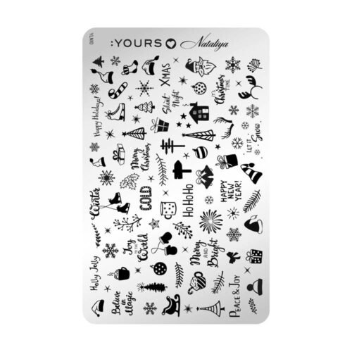 Blaszka do stempli :YOURS - Dear Santa - dwustronna