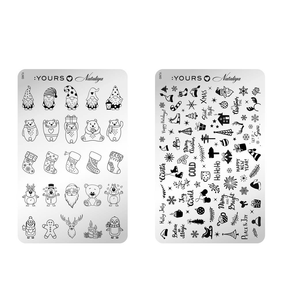 Blaszka do stempli :YOURS - Dear Santa - dwustronna - obrazek 3