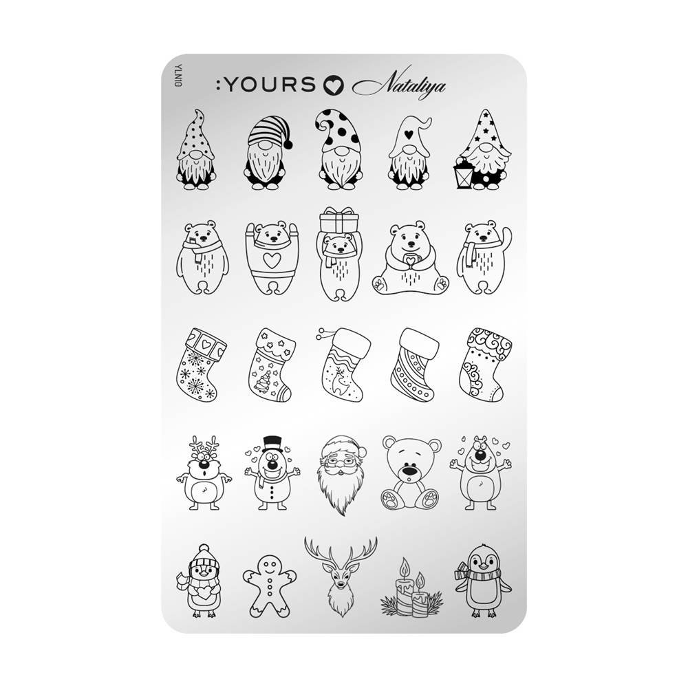 Blaszka do stempli :YOURS - Dear Santa - dwustronna - obrazek 2